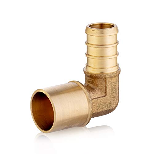 (Pack of 10)EFIELD PEX 1/2" x 1/2" Male Sweat 90 Degree Elbow Copper Adapter（Inside CopperTube）Brass Crimp Fitting Lead Free-10 Pieces Crimp Fittings & Valves Male Sweat Copper Pipe Elbow