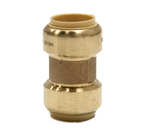 EFIELD Höger 1 Inch Straight Coupling Push-Fit Fitting to Connect Pex, Copper, CPVC, No-Lead Brass Push-fit Fittings Coupling