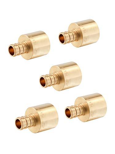 EFIELD PEX 1/2" x 3/4" Female Sweat Copper Adapter（Over CopperTube）Brass Fitting Lead Free Crimp Fittings & Valves Female Sweat Copper Pipe Elbow