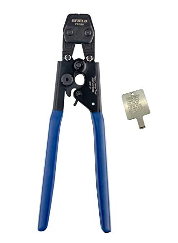 EFIELD Pex Ratchet Cinch Clamp Crimper Tool for Stainless Steel Clamps from 3/8-inch to1-inch for ASTM F2098 With GO/No-GO Gauge Plumbing Tool Pex-b - Rachet Cinch Crimp