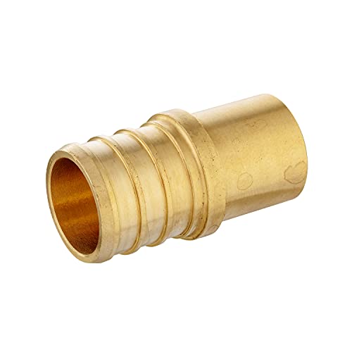 (Pack of 5) EFIELD PEX 3/4" x 1/2" Male Sweat Copper Adapter (Inside Copper Tube) Brass Fitting No Lead-5 Pieces Crimp Fittings & Valves Male Sweat Copper Pipe Adapter