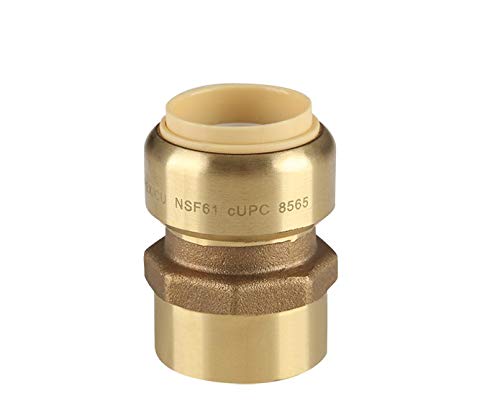 EFIELD Push Fit X 3/4" Female Adapters Push-to-Connect, Copper, CPVC Pipe Push-fit Fittings Female Threaded Adapter
