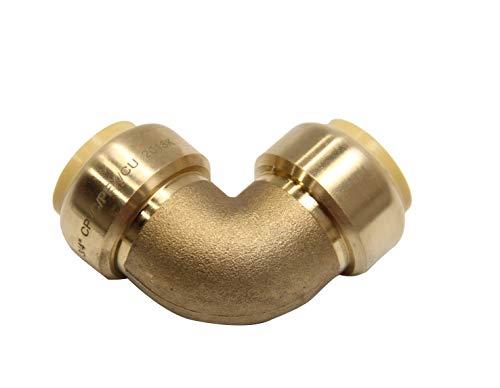 EFIELD Höger 1/2 Inch Elbow Push-Fit Fitting to Connect Pex, Copper, CPVC, No-Lead Brass