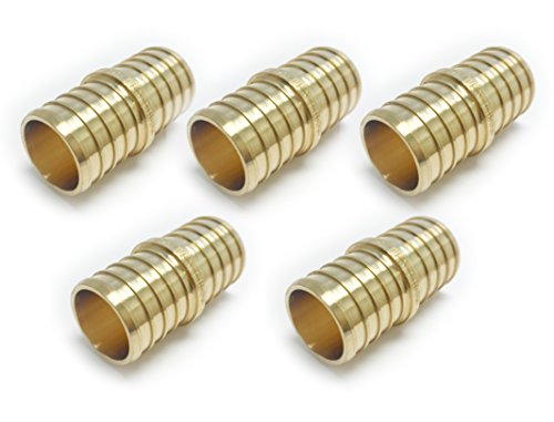 （Pack of 5) EFIELD PEX 1 INCH COUPLING CRIMP BRASS FITTING(NO LEAD) 5 PIECES Crimp Fittings & Valves Coupling