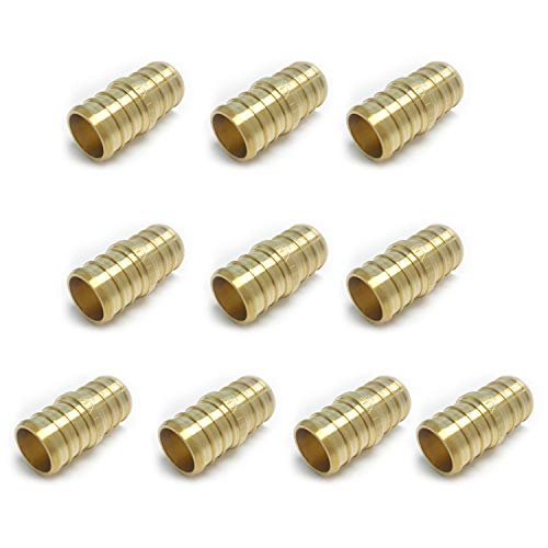 (Pack of 10) EFIELD PEX 1 INCH COUPLING CRIMP BRASS FITTING,NO LEAD, 10 PIECES Crimp Fittings & Valves Coupling