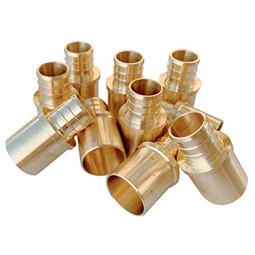 (Pack of 10) EFIELD PEX 1/2" x 3/4" Male Sweat Copper Adapter (Inside Copper Tube) Brass Fitting No Lead-10 Pieces Crimp Fittings & Valves Male Sweat Copper Pipe Adapter