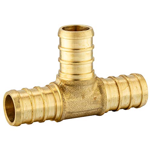 (PACK OF 20) EFIELD PEX 3/4 INCH TEE BRASS CRIMPING FITTING(NO LEAD) - 20PCS (3/4"x3/4"x3/4") Crimp Fittings & Valves Tee
