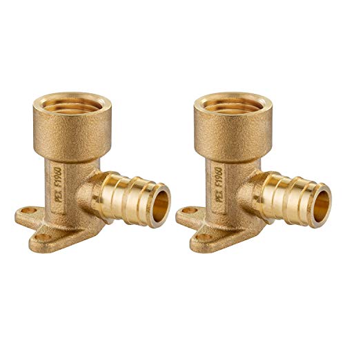 (Pack of 2) EFIELD Pex A Expansion Fitting 1/2"x 1/2" Female NPT Drop-ear Elbow,F1960 LEAD FREE-2 Pieces Pex-A Expansion Fittings Drop-ear Elbow