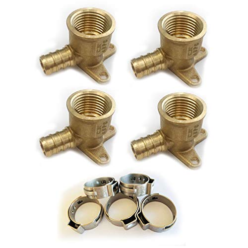 Pex Fitting 1/2 Inch x 1/2 Inch Female NPT Drop-Ear Elbow Fitting Only-No Lead Crimp Fittings & Valves Drop-ear Elbow/Tee