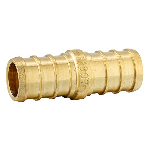 (Pack of 10) EFIELD PEX 1/2 INCHx 1/2 INCH COUPLING CRIMP BRASS FITTING,NO LEAD, 10 PIECES Crimp Fittings & Valves Coupling