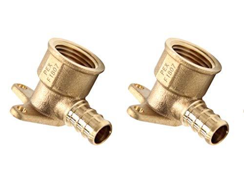 EFIELD 1/2inch by 1/2inch DROP-EAR ELBOW- FOR TRANSITION FROM PEX TO THREADED PIPE- BUNDLE PACK Crimp Fittings & Valves Drop-ear Elbow/Tee