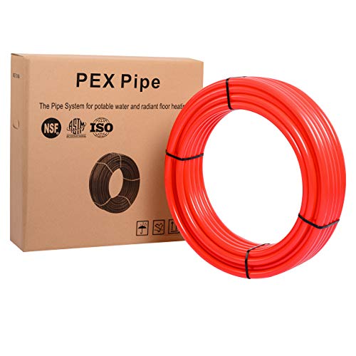 EFIELD PEX PIPE RED COLOR IN 1/2 inch - 300ft LENGTH FOR POTABLE WATER - NON OXYGEN BARRIER PIPING FOR HOT/COLD WATER - PLUMBING APPLICATIONS PEX-B Pipe