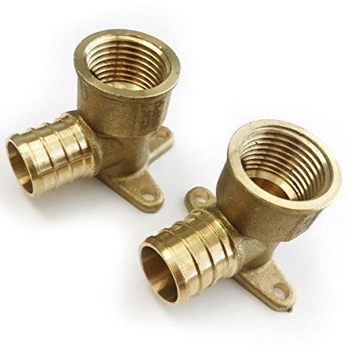 EFIELD 3/4inch by 1/2inch DROP-EAR ELBOW- FOR TRANSITION FROM PEX TO THREADED PIPE- BUNDLE PACK 2PIECES Crimp Fittings & Valves Drop-ear Elbow/Tee