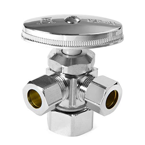 1 PC. SHARKBITE STYLE 1/2" PUSH FIT X DUAL 3/8" OD COMP. STRAIGHT STOP